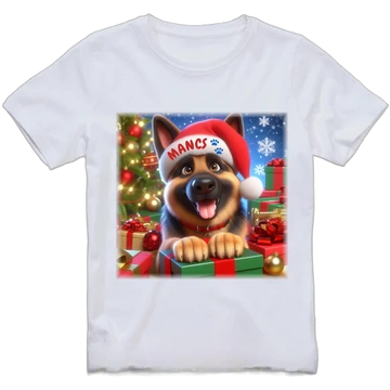 Mancs karácsonyi póló gyerek 1-es minta  92-144-ig fehér