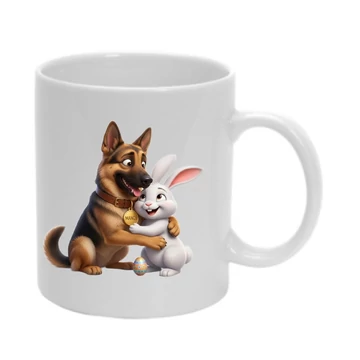 Mancs és Nyuszi bögre fehér.