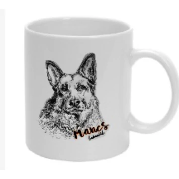 Mancs rajzos bögre fehér 