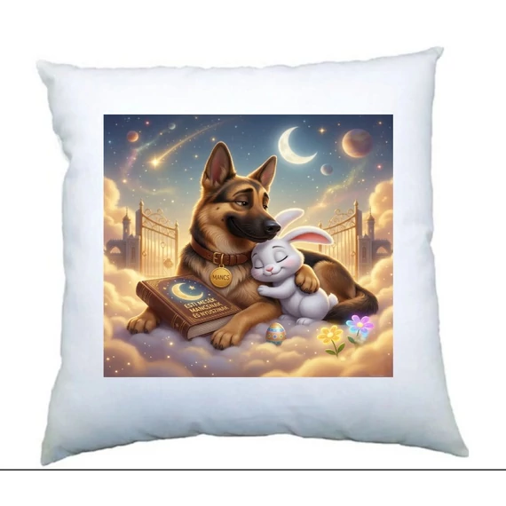 Mancs és Nyuszi szép álmokat kispárna 40x40 cm 